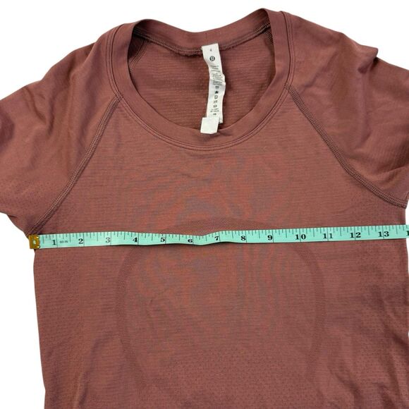 Lululemon Swiftly Tech Long-Sleeve Shirt 2.0 Women Size 4 Pink Brown Mauve - Picture 10 of 10